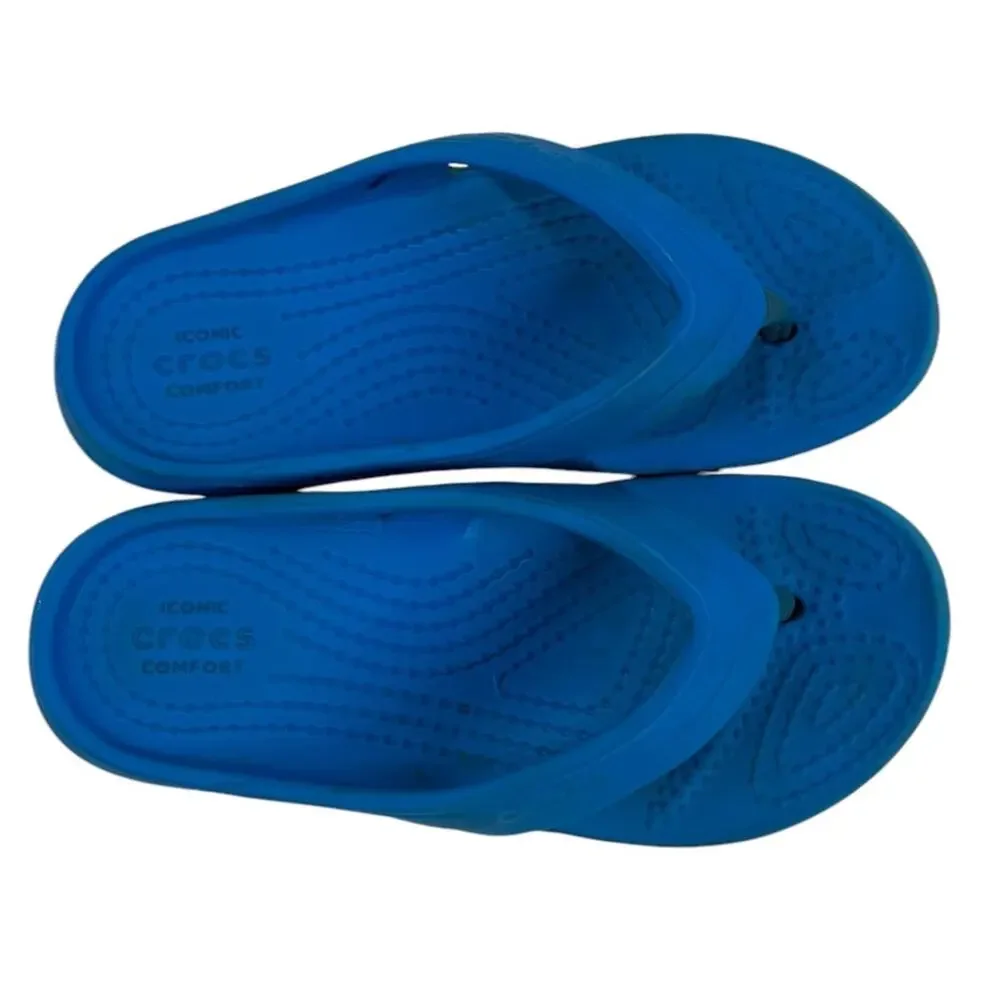 CROCS Kid's Size 11 Blue Flip Flops